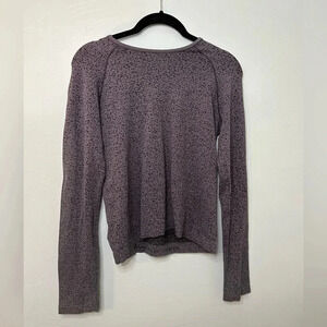 Athleta Girl Long Sleeve Top Purple Size Large 12 Workout Athleisure Athletic